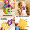DIY Large Size Building Blocks Toy Simulated House Window with Big Capacity Storage Box Football Shape Small Seat Gifts for Kids