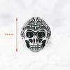 Blackened Lily Skull Ring Europe Vintage Jewelry Fine Jewerly Gift For Men Women In 925 Silver