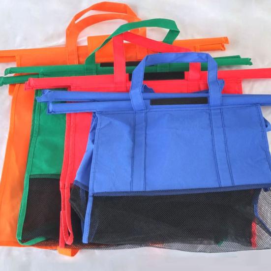 4Pcs Trolleys Bag Reusable Shopping Bags with Reinforced Handle Large Capacity Reusable Folding Trolley Bags