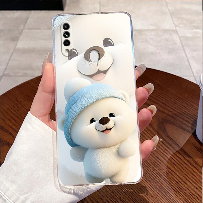Case For OPPO A31 2020 Back Cover OPPO CPH2015 Phone Case Clear Luxury Cute Love Heart Rabbit Funny Pattern Soft Silicone Casing