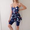 European and American Women's Sporty One-Piece Swimsuit with Flat-Leg Racing Style and Seven-Point Pants Sling Dress Design