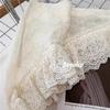 Sheer Lace-Trimmed Irregular Midi Skirt - Chic Summer Fashion
