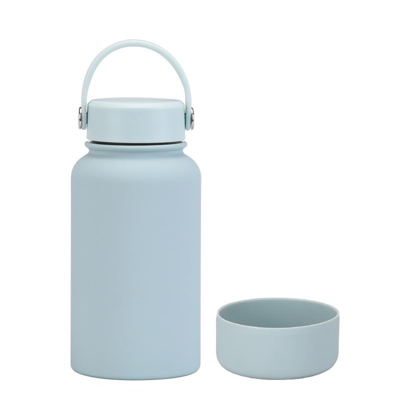 650Ml Stainless Steel Thermos Cup Non-Slip Outdoor Portable Water Cup Simple Wide Mouth Sports Kettle
