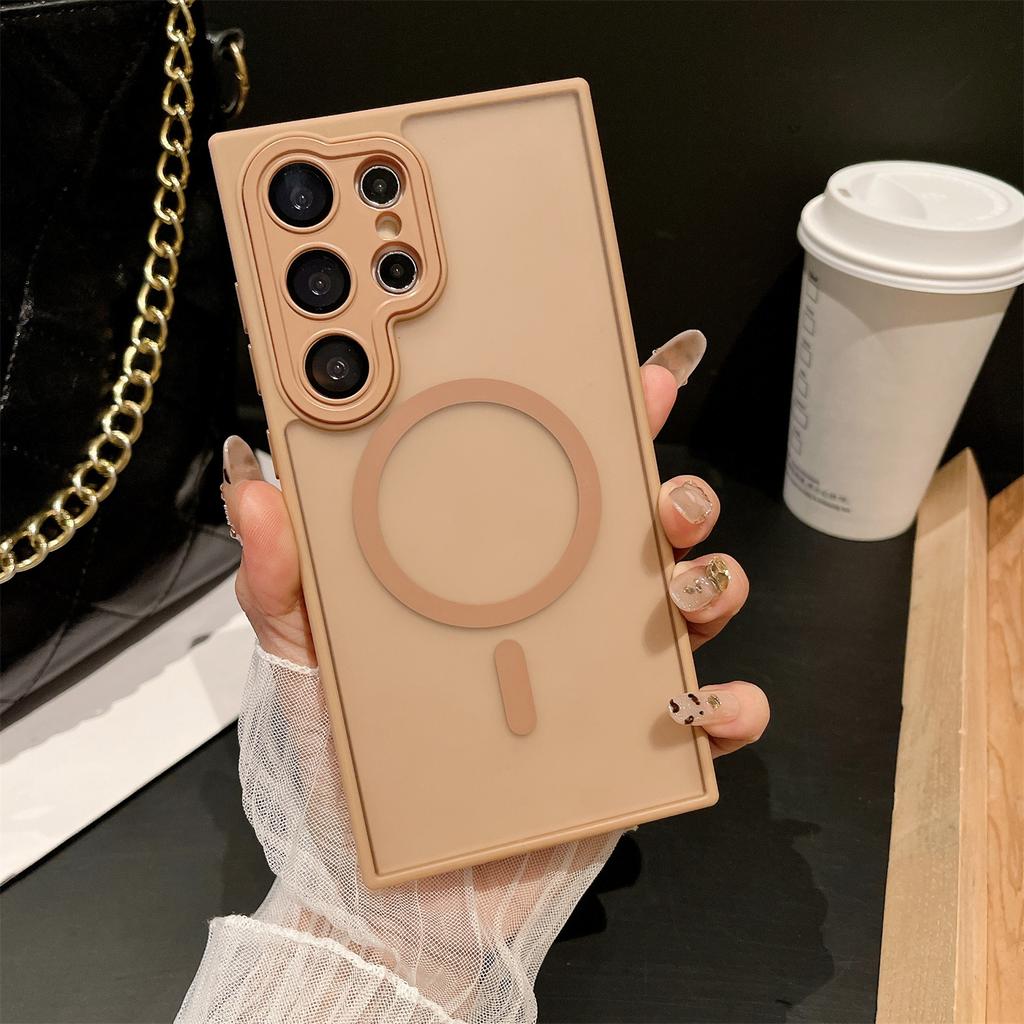 Matte Armor Translucent Magnetic Case for Samsung Galaxy S26 Ultra S26PLus S26 for Magsafe Wireless Charge Shockproof Cover