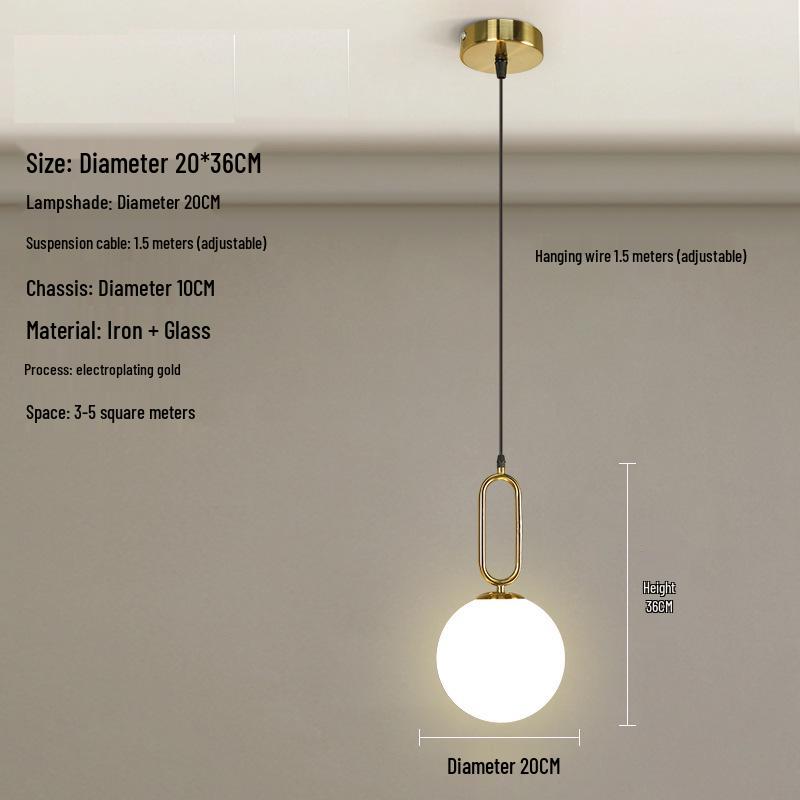 Nordic Minimalist Pendant Light for Bar Counter and Bedside - Modern LED Lighting