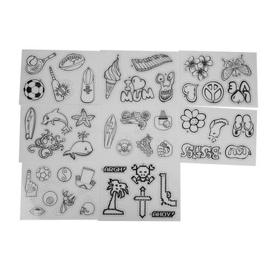 8 Pezzi Carta Shrinky Dink BOPS Ampia Applicazione Semitrasparente Vari Motivi Fogli Shrinky Dink