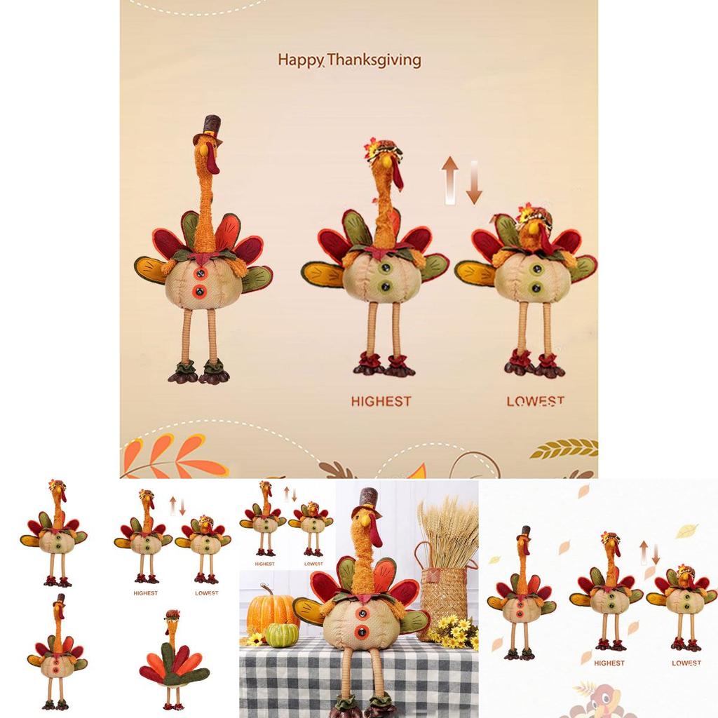 Thanksgiving Turkey Plush Decoration Doll Harvest Festival Faceless Doll