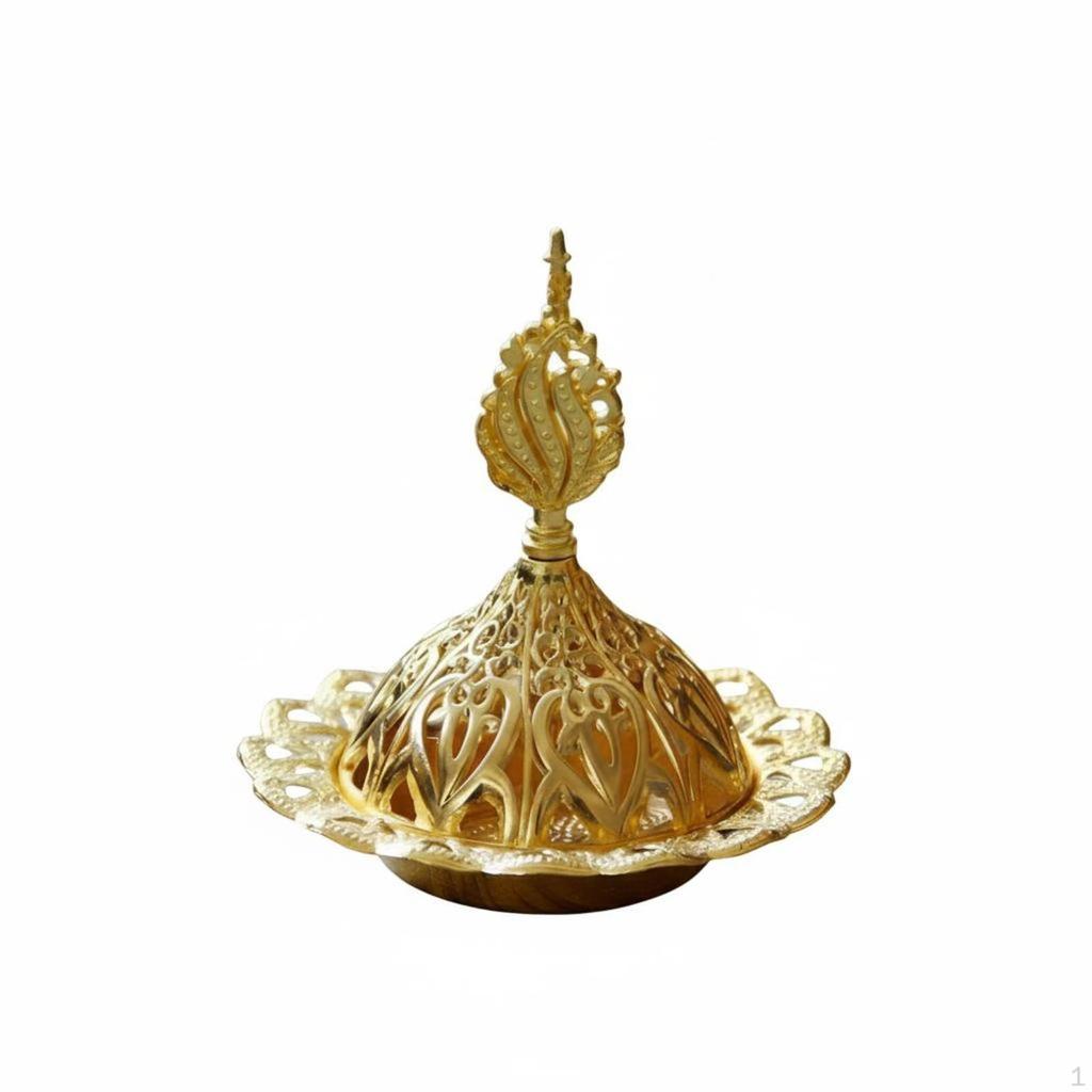 Hollow Metal Incense Burner, Luxury Arabian Design, Creative Desktop Decor