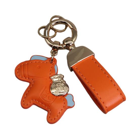 Key Chain Imitation Leather Horse Keychain Pendant Year of Horse Design Key Holder Bag Car Accessory