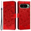 For Google Pixel 10 Pro/Pixel 10/Pixel 9 Pro/Pixel 9 Case PU Leather Mandala Imprinted Design Wallet Phone Cover