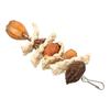 Hanging Parrot Chew Toy with Stainless Steel Hook Natural Corn Leaf Nut Bird Cage Gnawing Toy