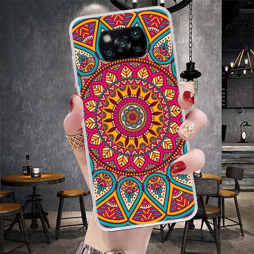 

Цветной чехол-мандала с тотемом и цветами для Xiaomi Redmi 15C 15 13C 13 Poco X5 X6 X7 F7 Ultra M7 12C 12 10 10C 9C 9A 9T 9 Xiaomi Poco X7 Pro