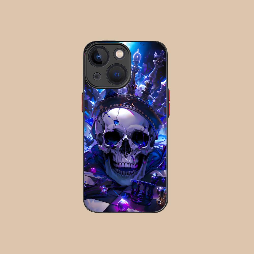 Silver Skull Silicone Mobile Phone Case for iPhone 17 16 15 14 13 12 11 X XR XS Air Pro Max Plus Mini Colorful Cover