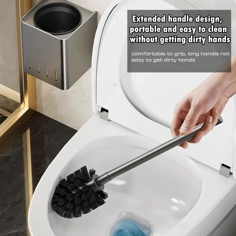Stainless Toilet Brush Cleaning Brush For Toilet Wall Hanging Floor Household Cleaning Tools Bathroom Accessories Set