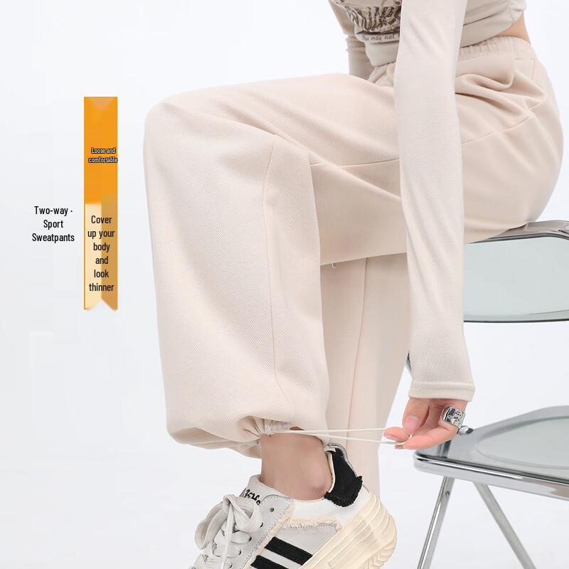 

Handu Yishe Women s 2-Way Drawstring Wide-Leg Casual Sports Pants L