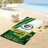 Name Custom Green Bay Packers Logo Print Beach Towel, Large Soft Quick Dry Towel for Beach Camping Swimming