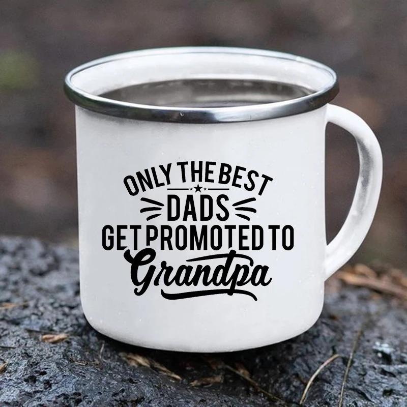 Original Breakfast Cups To Sublimate World's Best Grandpa Print Creative Enamel Coffee Mugs Cup of Coffee Travel Mug Kawaii Beer