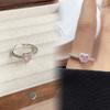 Charm Fashion Pink Heart Zircon Rings for Women Luxury Silver Color Stainless Steel Crystal Necklace Jewelry Set Gift Colorfast