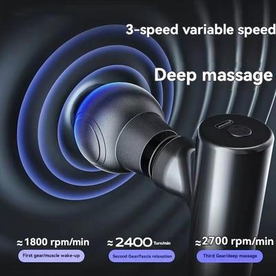 Tiefengewebs-Massagegerät Handheld-Percussionsmassagegerät Ultra-Kompaktes Design zur Linderung von Muskelkater in Körper, Rücken, Nacken Wiederaufladbar