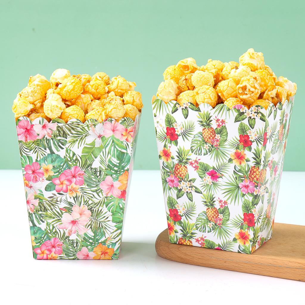 Hawaiian Turtle Back Leaf Popcorn Box Hawaii Luau Tropical Birthday Party Decor Kids Wedding Birthday Party Supplies Baby Shower