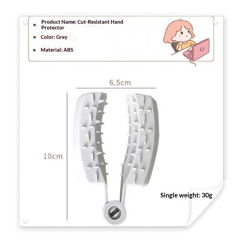 2 Pcs Cut Resistant Kitchen Hand Guard Food Safe Plastic Clip For Slicing Grating Chopping Vegetables Prevents Cuts
