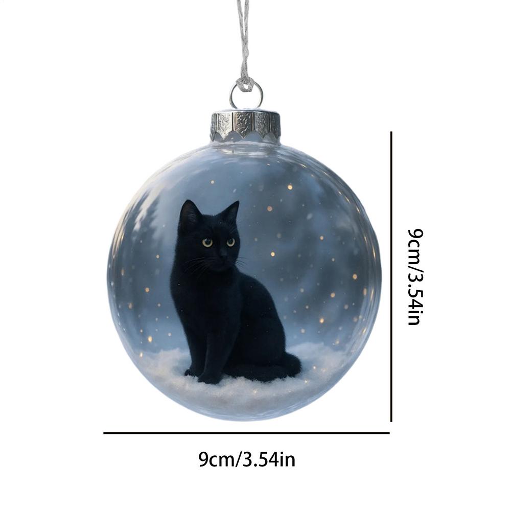 Ball Ornaments for Christmas Tree 3D Cat Ball Seasonal Decor Holiday Decor Pendant Ornament for Home Decorators Festival