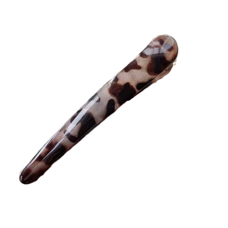 Leopard Print Duckbill Hair Clip for Stylish Side Bangs