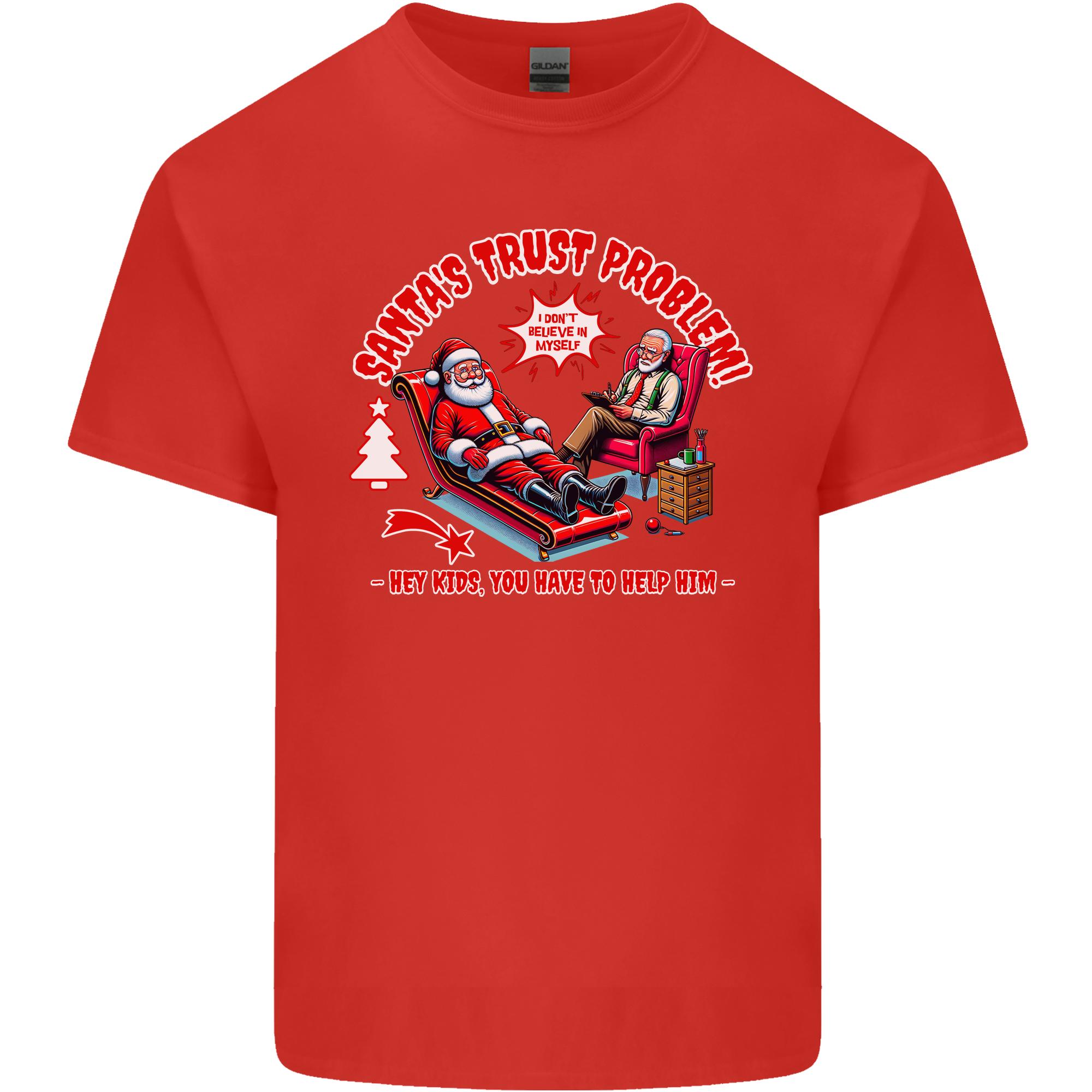 Christmas Funny Santa Trust Xmas Believe Unisexs Light Cotton TShirt S