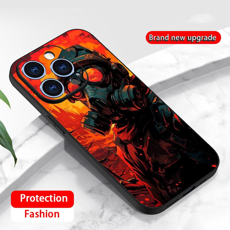 Game Stalker 2 hot pattern design Phone Case For iPhone 16 16e 15 14 13 12 11 Plus Mini Pro Max Soft black Shockproof Cover