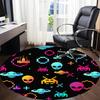 1pc Alien Space Office Round Area Rug, Indoor Mat Suitable ForOffice, Under Office Chairs Bedroom Living Room Home Decor, Room Decot165