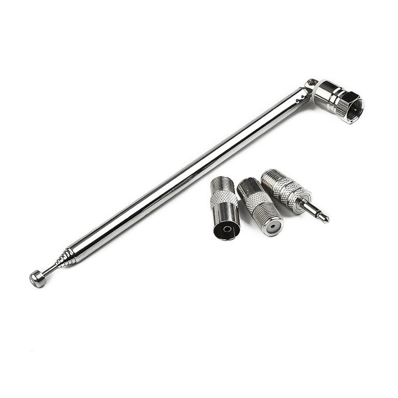 

Retractable DAB FM Radio Antenna Adapter HiFi AV Receiver Telescopic Aerial Antenna TV 750mm 7 Sections AM/FM Radio Antenna