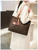 2025 Retro Monogram Large Capacity Tote Bag - Versatile Fashion Shoulder Handbag for Women