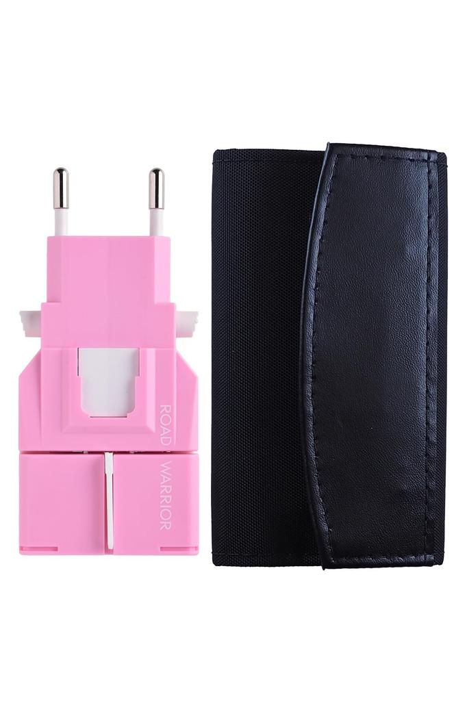ROAD WARRIOR International Adapter GoCon Made in Japan RW110PK-S Plug, J, Pink,