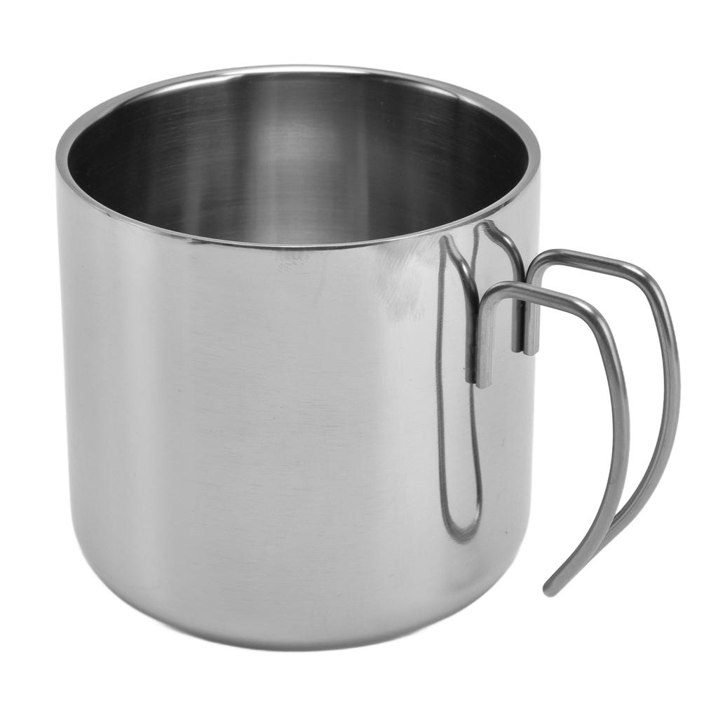 Kaffemugg Rostfritt Stål 400ml Hållbar Praktisk Portabel Vattenkopp med Handtag för Hemmet Kontoret Restaurangen