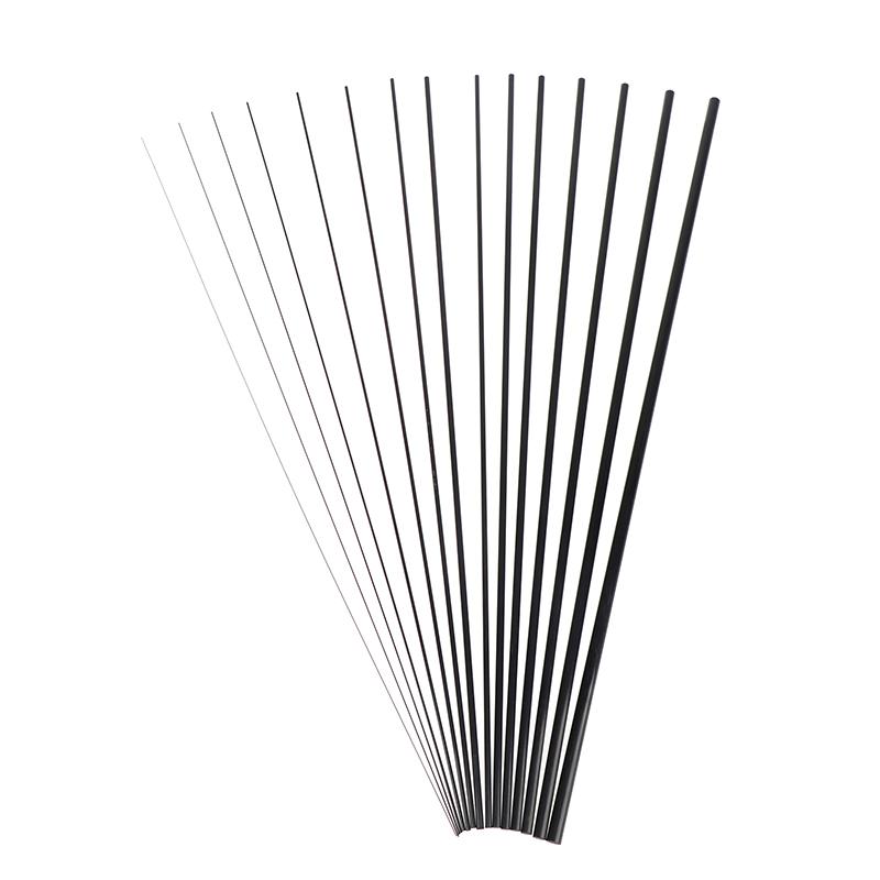 Carbon Fiber Rod 0.5-8MM 500MM High Strength Lightweight Bar For Model Building Reinforcement Applications