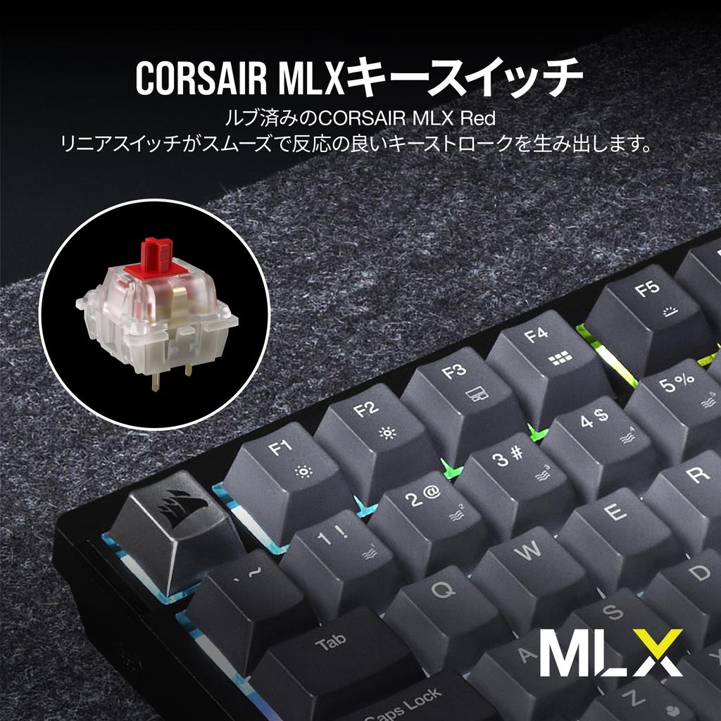 CORSAIR K65 PLUS Бездротова Ігрова 82 CORSAIR Червоні Лінійні Медіа Японська Клавіатура, 75% Клавіатура, Клавіші, Перемикачі, Гаряча Заміна, Колесо, Розкладка,