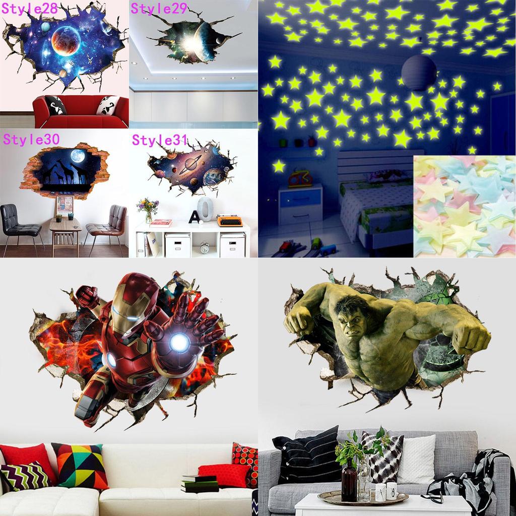 Premium Quality Avengers 3d Wall Stickers For Kids Nursery Home Decor Mural Art
