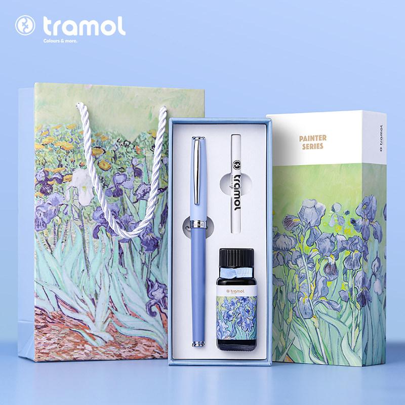 

Tramol Van Gogh Series Fountain Pen Set High-appearance Value Elegant School Stationery for Women Men s Gift Office Supplies (Iris,M)