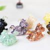 Resin Crystal Horses Desk Decor With Rotatable Animal Figurine For Gift Giving And Home Office