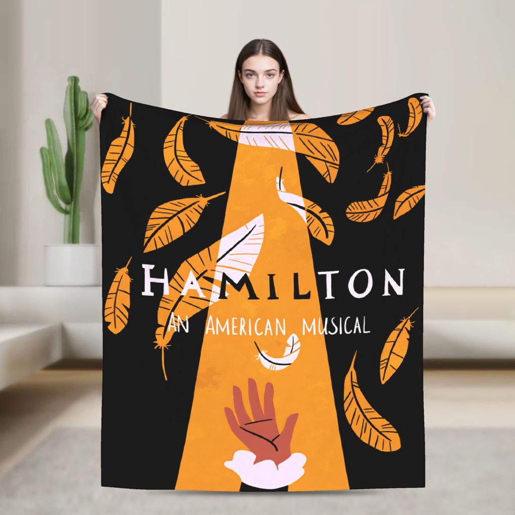 Hamiltons the Musical Blanket Quality Warm Soft Bedding Throws Winter Picnic Couch Chair Funny Bedspread