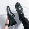 New Men Loafers PU Block Carved Fashion Low Heel Solid Professional Classic Business Men Shoes Large Sizes 38-48
