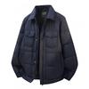 Mens Premium 90% Duck Down Puffer Jacket Winter Warm Outdoor Coat Loose Fit Solid Color With Faux Fur Collar