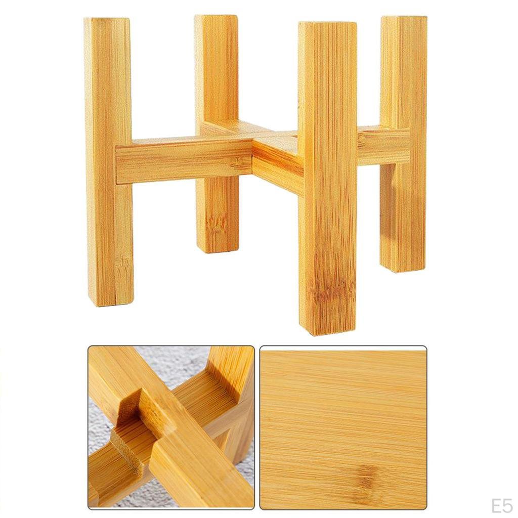 Bamboo Flower Pot Shelf Rack, Stand Holder for Living Room Decor