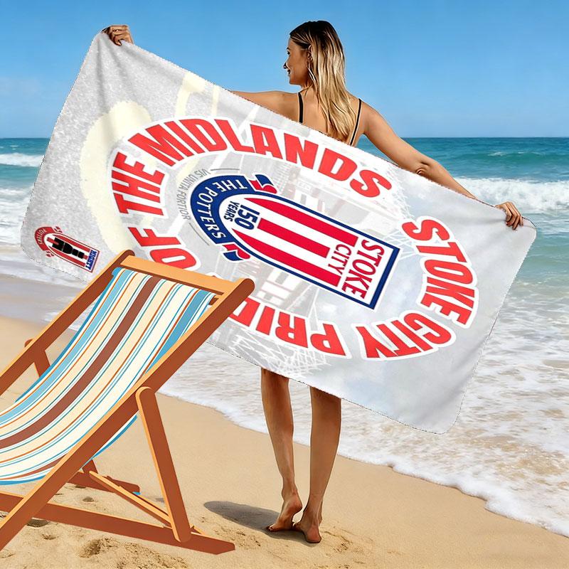 STO Logo Beach Towel, Large Soft Quick Dry Towel for Beach Camping Swimming