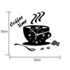 Nordic Silent Wall Clock – Creative Acrylic DIY Coffee Cup Design for Living Rooms