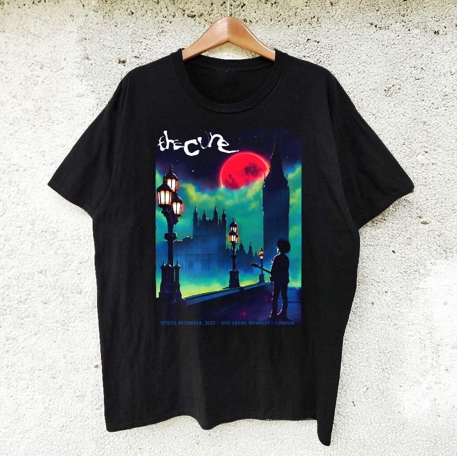 The Cure London Tour T Shirt Black Cotton Unisex Band Tee S 5XL Unisex TShirt XXL