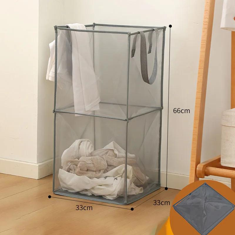For Folding Laundry Basket Organizer For Dirty Clothes Bathroom Clothes Storage Bag Household Frame Bucket Sundries Storage