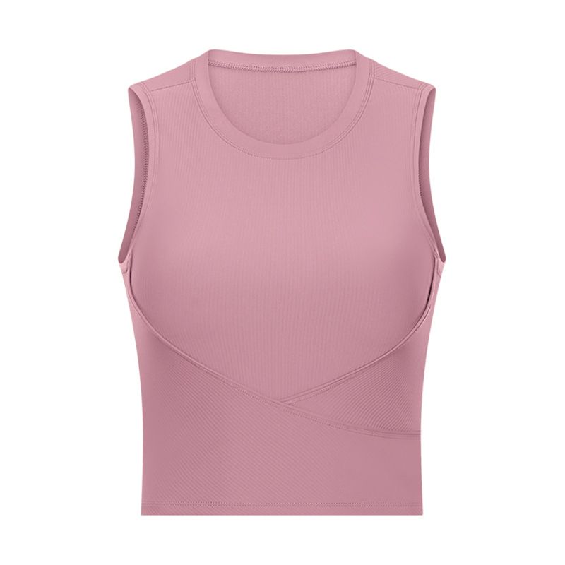 Sleeveless Yoga Vest Women's Chest Pad Outwear Skinny Long Sleeveless Running Sports Workout Clothes Tops Summer