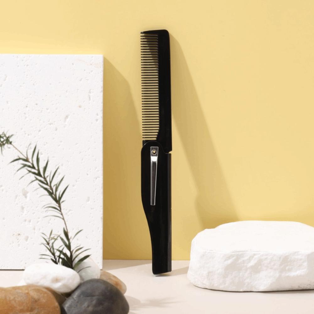 Mulitfunctional Portable Folding Comb Hairdressing Oil Head Styling Comb  All Hair Types