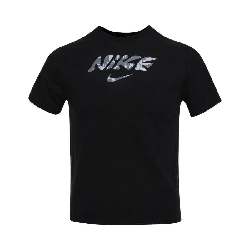 

Nike T-Shirt Logo Letter Round Neck Short Sleeve Kids Tops Black HJ4454-010 S